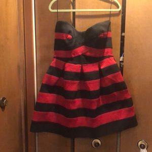 Red & Black bandage skater style dress
